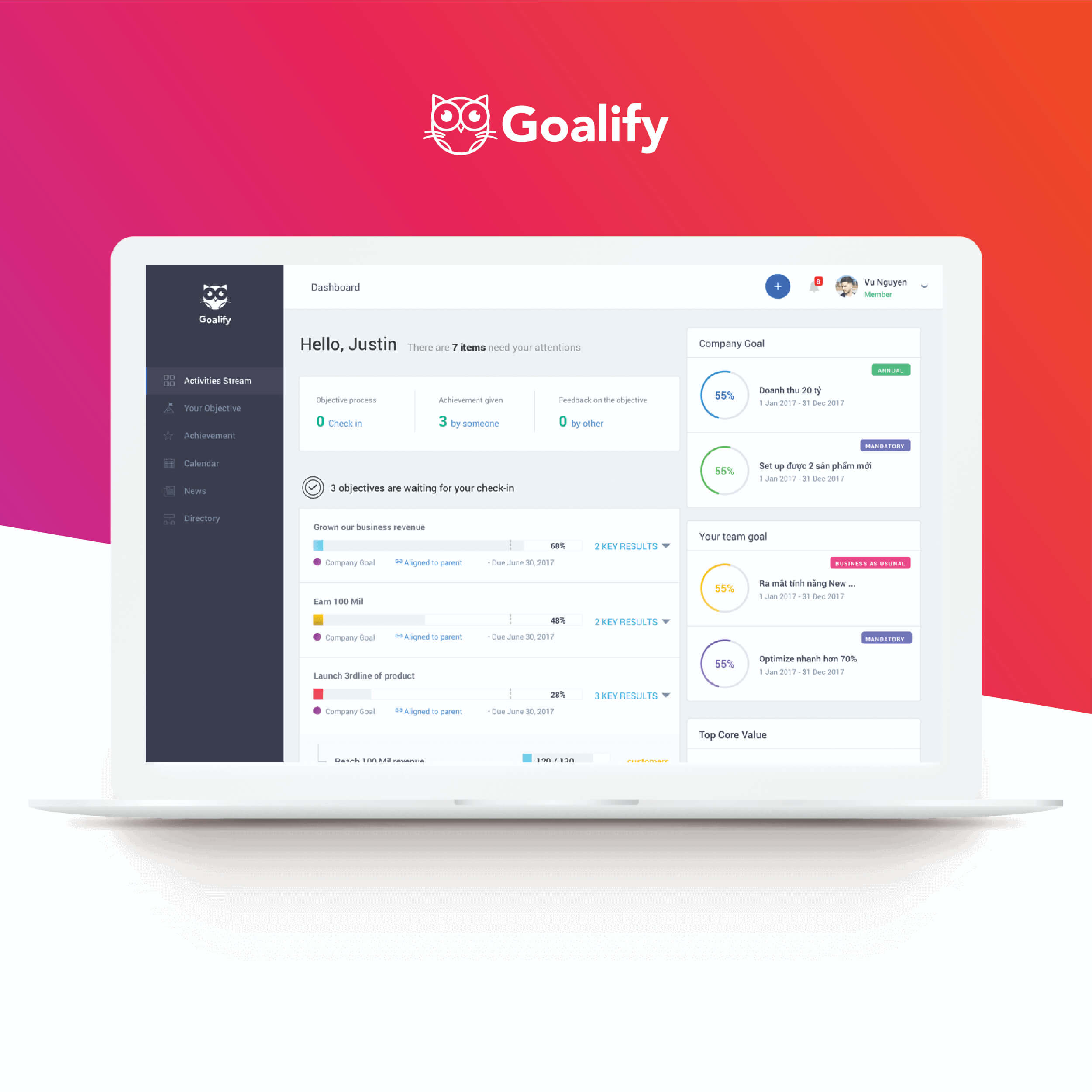 Goalify SaaS Platform